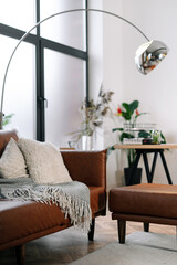 Modern living room with contemporary interior design