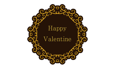 フレーム素材、豪華でエレガントなゴシックフレーム、ハッピーバレンタイン