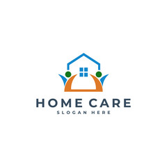 Home care logo design template vector