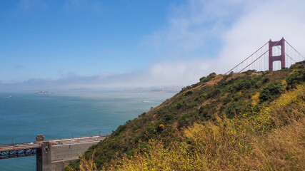 Fototapeta na wymiar The view of Golden Gate Bridge, San Francisco, United States