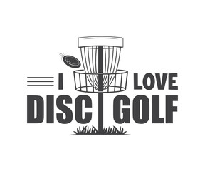 I Love Disc Golf SVG, Disc Tshirt Design, Disc Golfer 