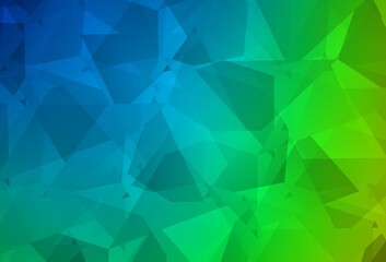 Light Blue, Green vector background with abstract polygonals.