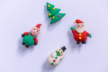 
Christmas toy with colorful backgrounds for wishing and celebrate, Sensitive Focus
