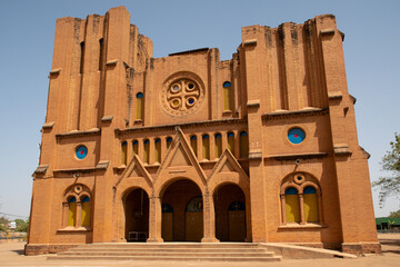 Ouagadougou Cathedral in Burkina Faso - obrazy, fototapety, plakaty