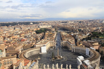 aerial view of Rome , Italy