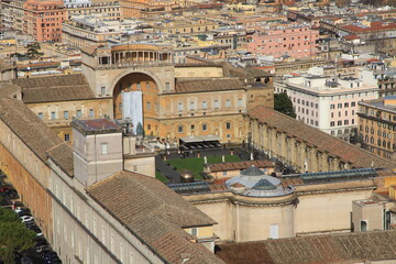 aerial view of Rome , Italy