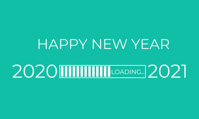 Loading new year 2020 to 2021 with progress bar.