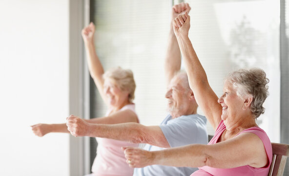 Senior's exercise class