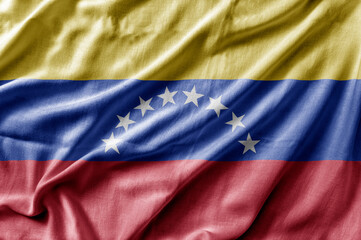 Waving detailed national country flag of Venezuela