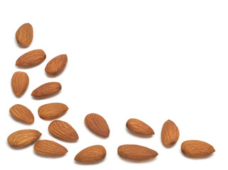 almond nuts isolated on a white background