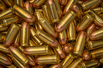 Heap of gold bullets