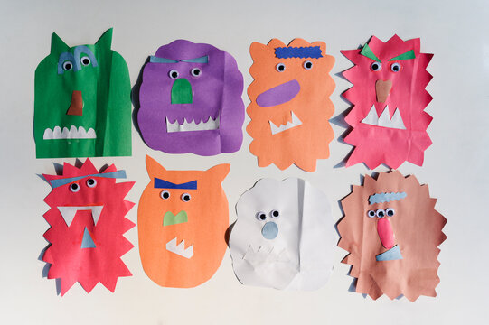 Colorful paper cutouts