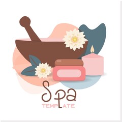 Spa and relaxation. Cosmetics. Personal care. Beautiful spa, great design for any purposes