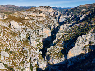 Views of Sierra de Guara National Park near Rodellar village, Spain