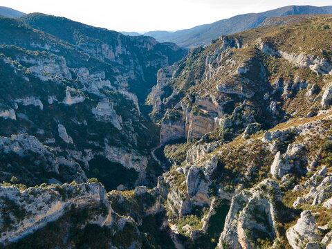 Views of Sierra de Guara National Park near Rodellar village, Spain