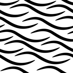 vector illustration of design background with wavy black stripes on the white backdrop