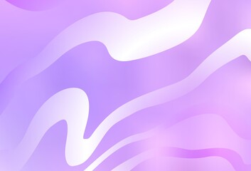 Light Purple vector background with curved lines.