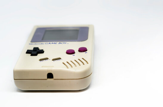 The Gameboy Portable Video Game Console From Nintendo Isolated On A White Background.