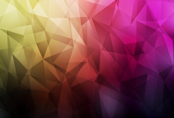 Fototapeta premium Dark Pink, Yellow vector low poly layout.