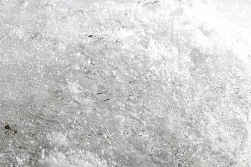 snow and ice crust on it