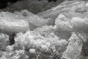 snow and ice crust on it