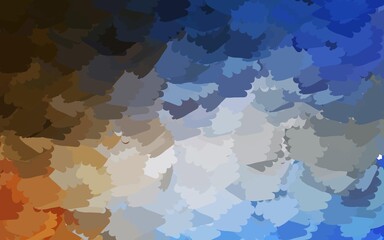 Light Blue, Yellow vector background with abstract shapes.