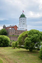 Fototapeta na wymiar Architecture of the city of Vyborg. Vyborg fortress.