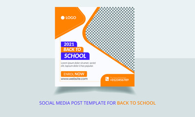 Back to School Social Media Post Template design