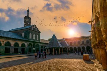 Ulu Mosque with sunset, Sur, Diyarbakir, Turkey