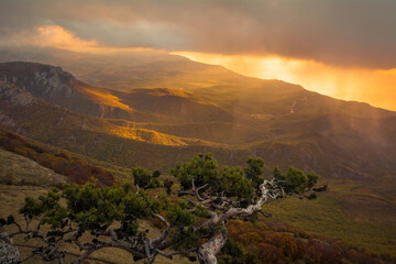 Mountain range Demerdzhi, the Republic of Crimea