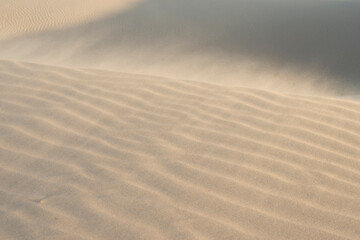 A sandstorm in the Arabian desert. Sand close up. Abstract background.