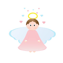 Sweet angel. Baby. Cartoon .Vector illustration