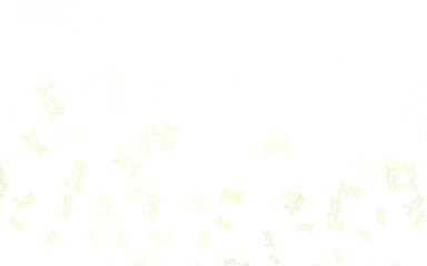 Light Green, Yellow vector pattern with artificial intelligence network.