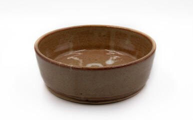 Brown ceramic bowl