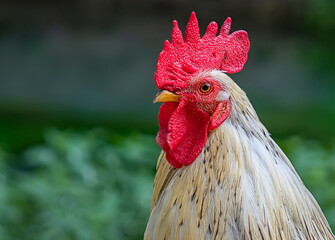 portrait of beautiful cock. Blurred background