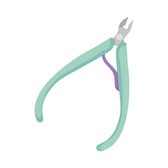 nail tool design, cuticule nipper icon, colorful design
