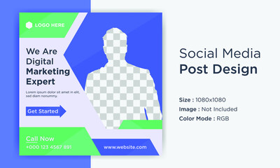 Corporate Business Social Media Post Design Template