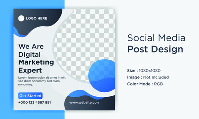 Corporate Business Social Media Post Design Template