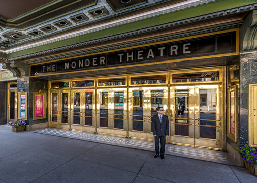 Buffalo, United States-April 14, 2020: Buffalo, NY, Famous Theater District In City Downtown