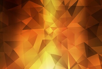 Dark Orange vector polygonal pattern.