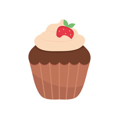 chocolate cupcake icon, colorful design