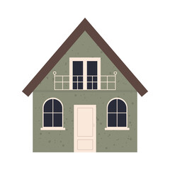 little classic house icon, colorful design