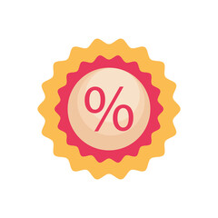 sale label icon, colorful design