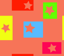 set of stars seamless simple pattern