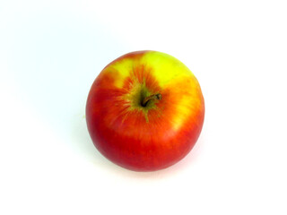 Delicious red apple, top view. 