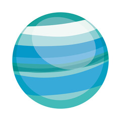 neptune planet icon, colorful design