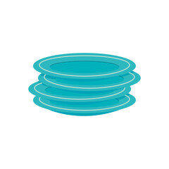 plate stack icon, colorful design