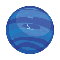 uranus planet icon, colorful design