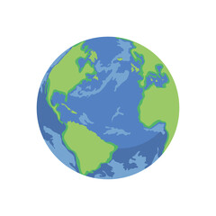 earth planet icon, colorful design