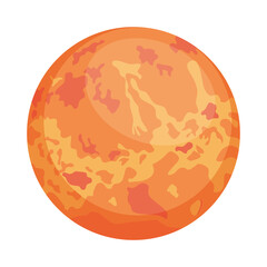 mars planet icon, colorful design